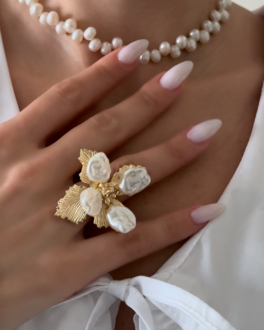 Petal Pearls Ring