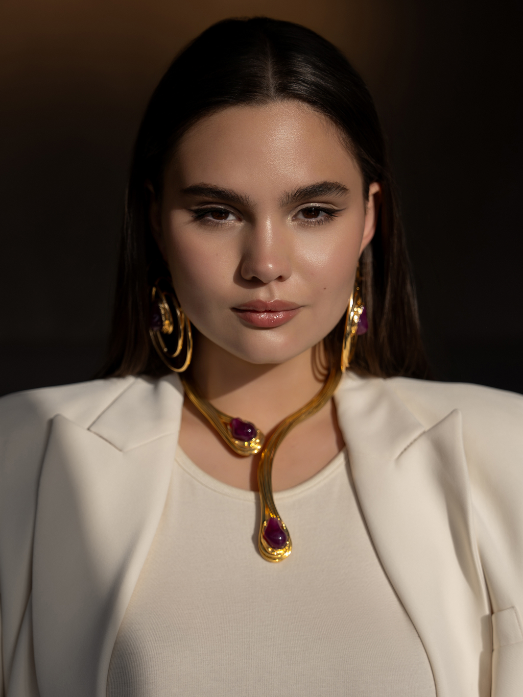 Celestian Purple Earrings