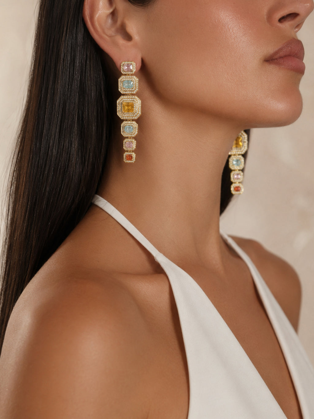 Gem Cascade Earrings