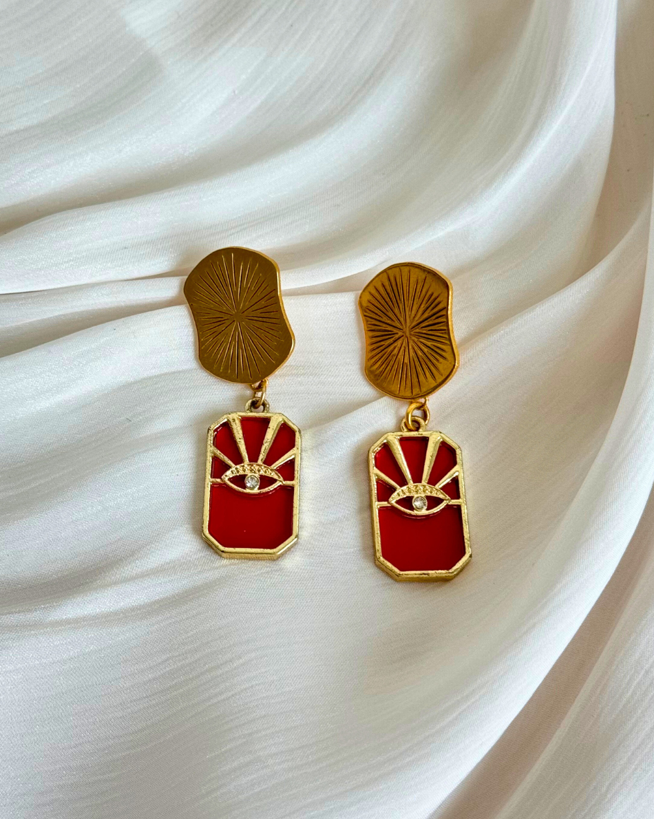 Nephthys Red Earrings