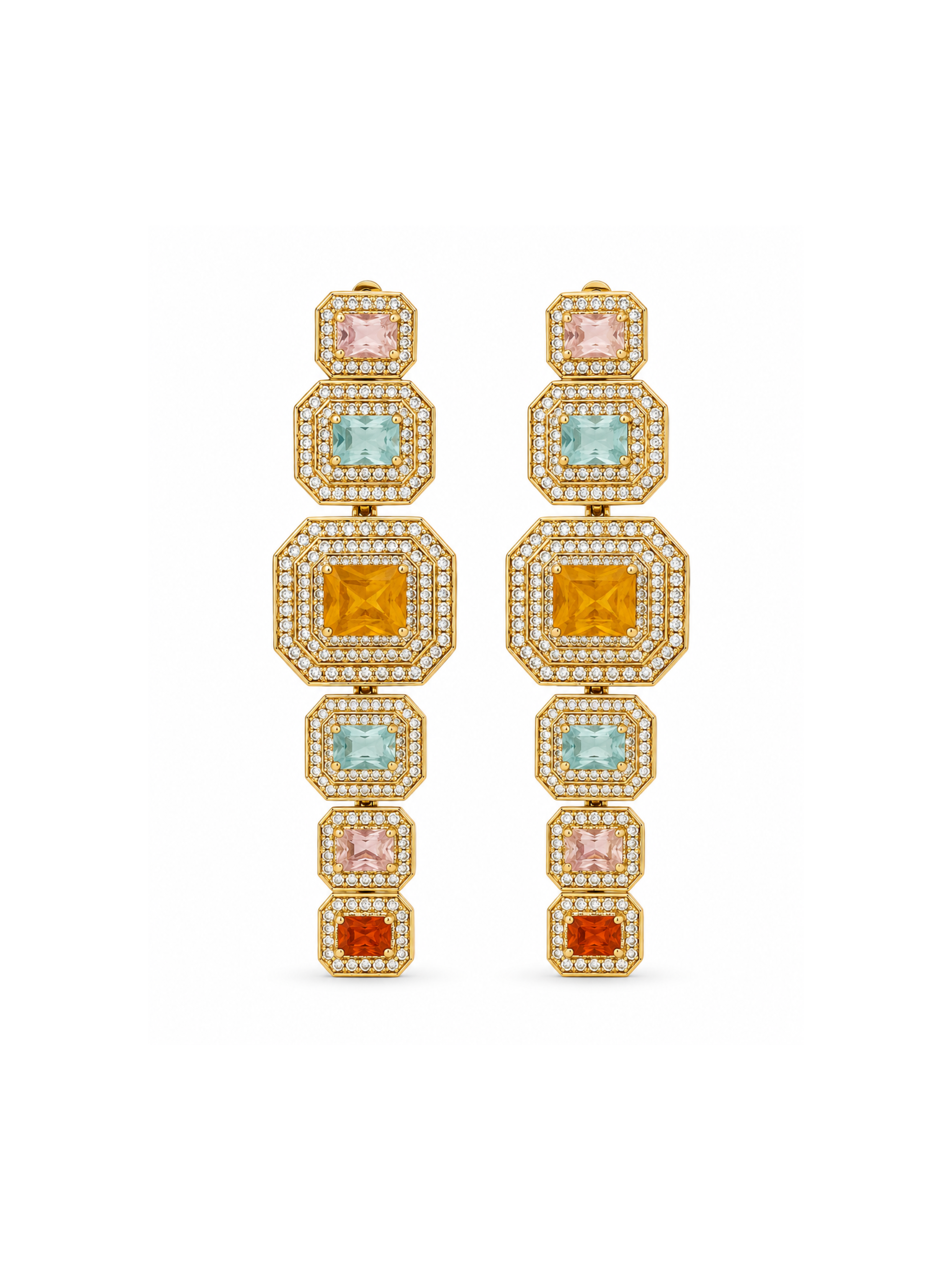 Gem Cascade Earrings