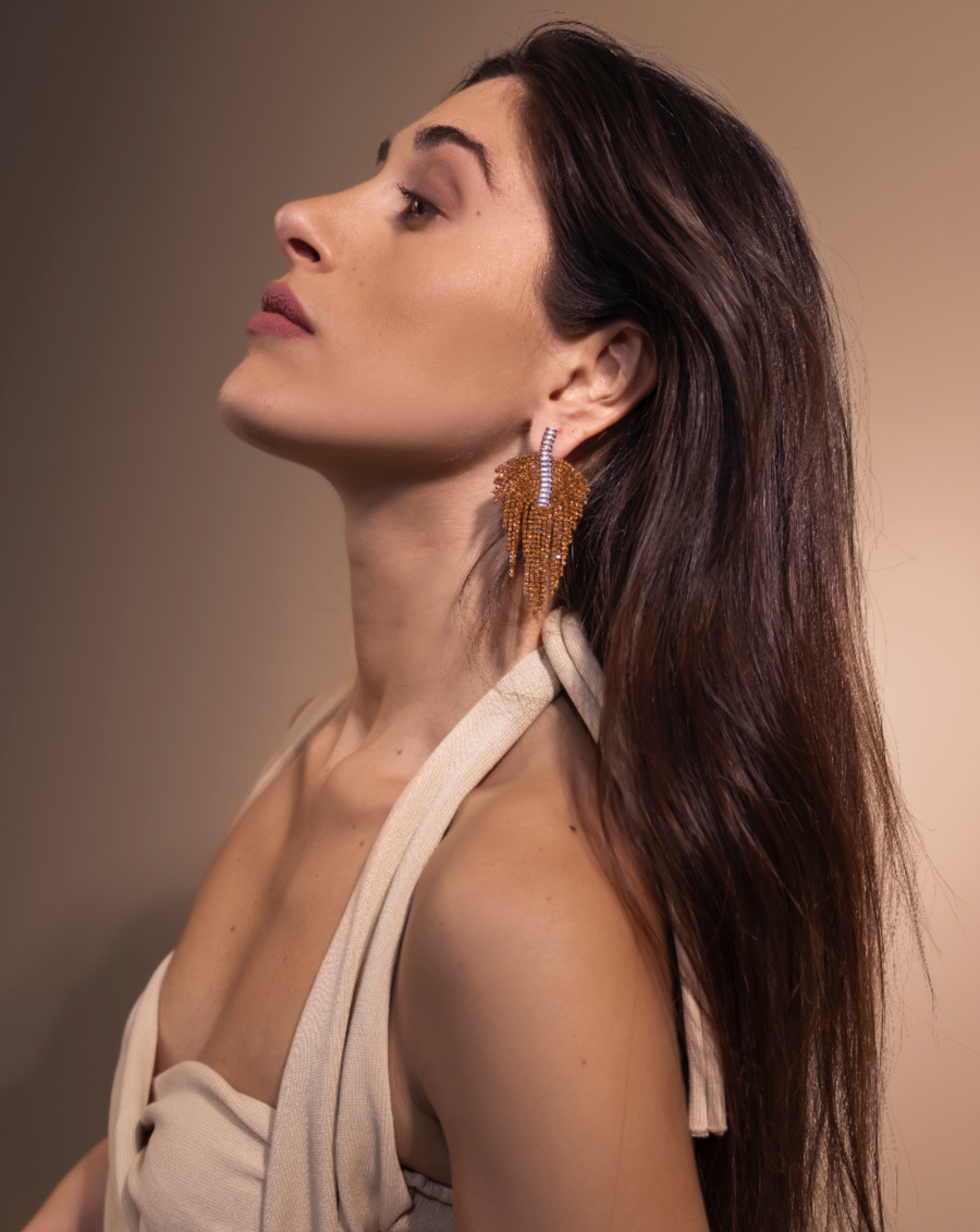 Horus Orange Earrings